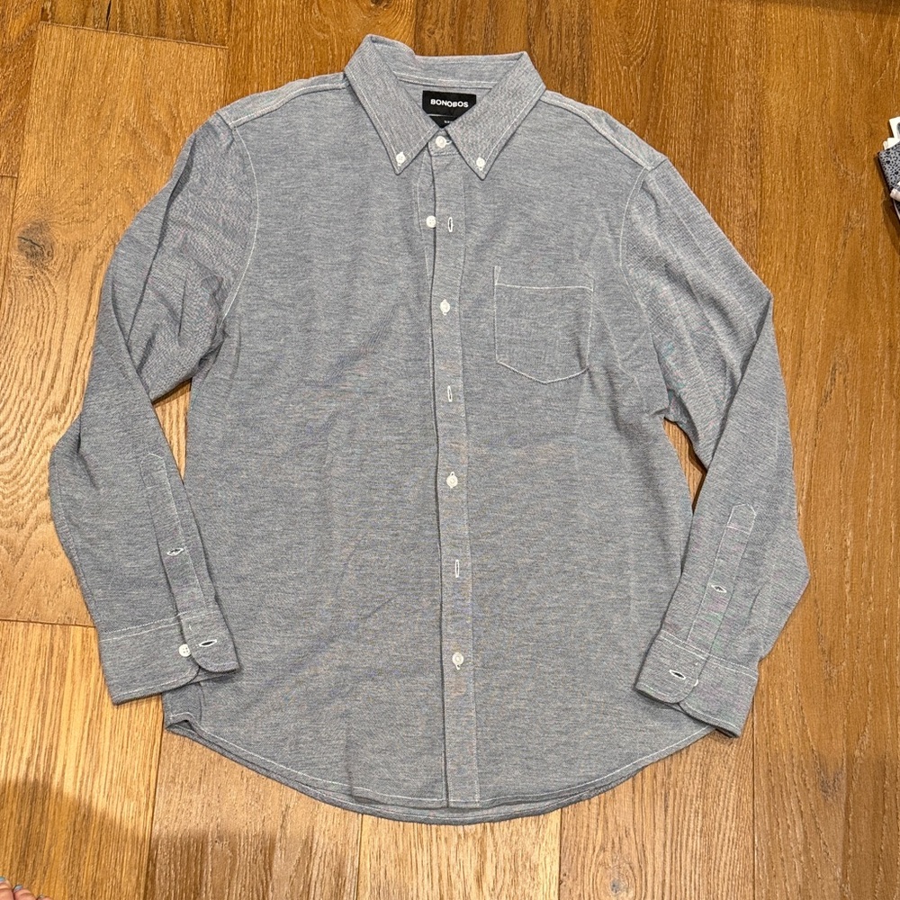 Bonobos Casual Gray Button Down Shirt